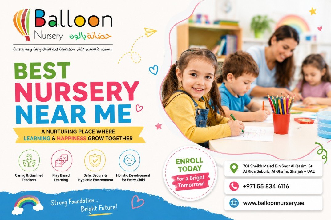 Children learning through creative play at the best nursery near me in Sharjah