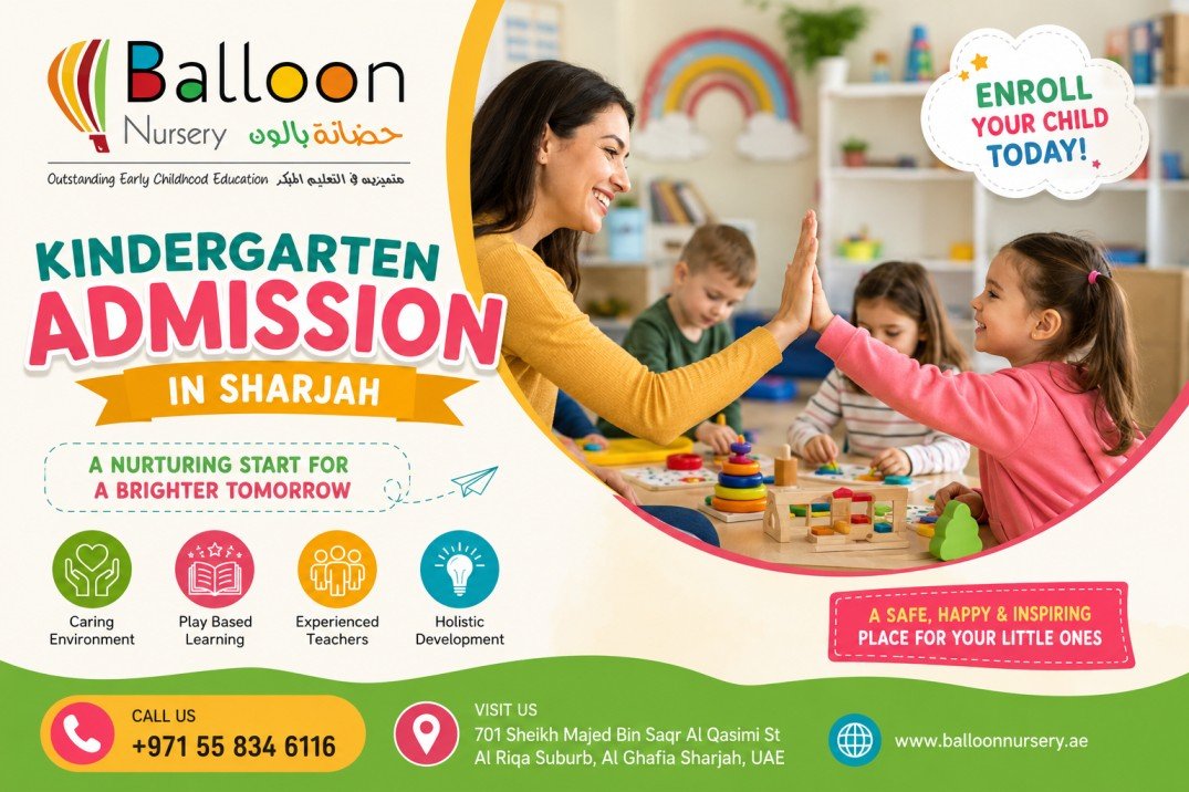 Happy children learning during kindergarten admission in Sharjah at Balloon Nursery