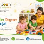 Children enjoying learning activities at toddler daycare in Sharjah