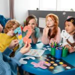 Children learning and playing at nursery school Sharjah classroom environment
