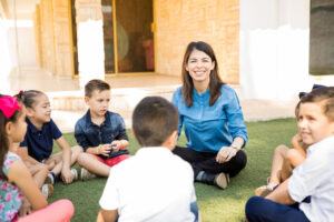 toddlers enjoying play based learning in a toddler program Sharjah classroom