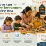 Children learning and playing at the best nursery in Sharjah with experienced teachers in a safe and engaging environment