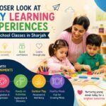 Children participating in engaging preschool classes in Sharjah through creative learning activities